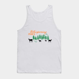 Whispering Pines Working Goat Ranch Orange and Black Tank Top